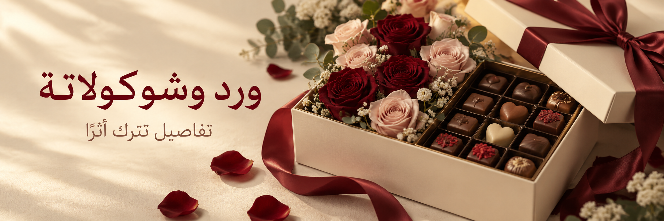ورد وشوكولاتة